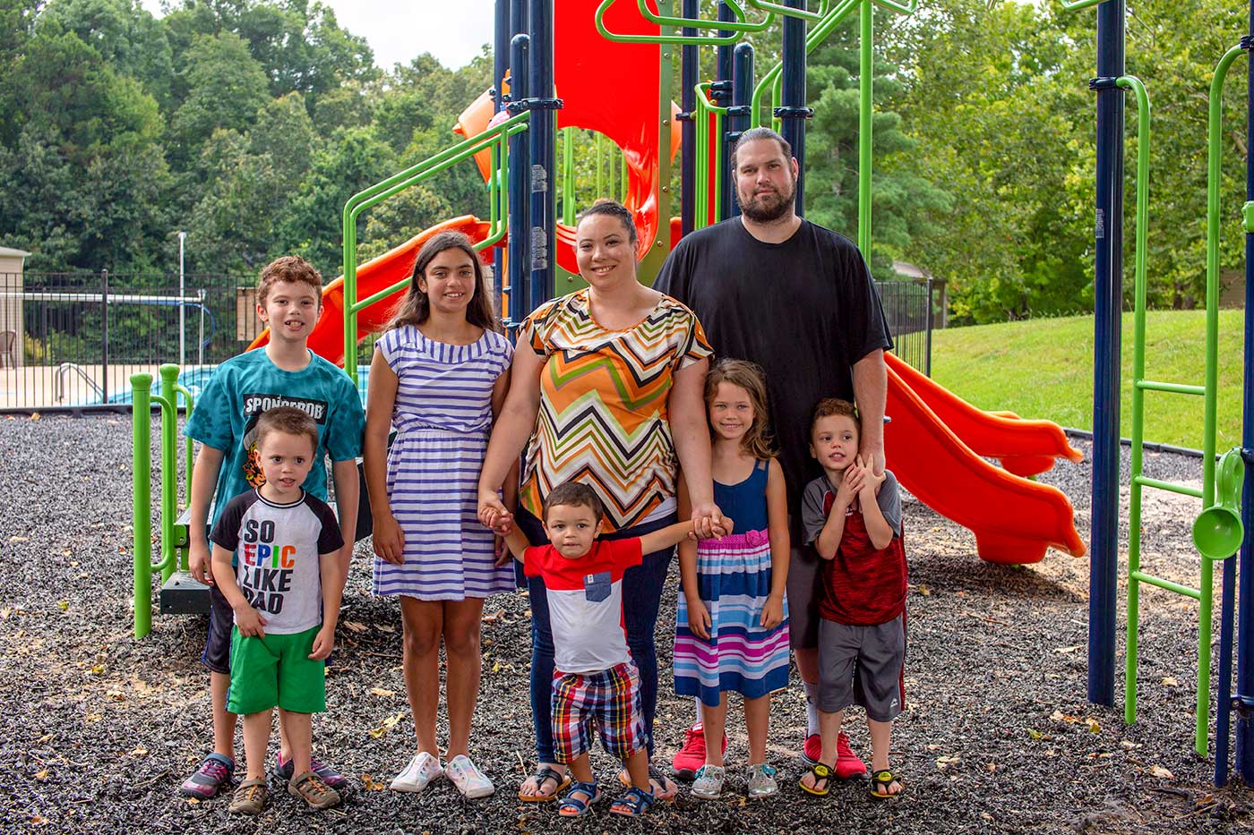 Intercept family at a park