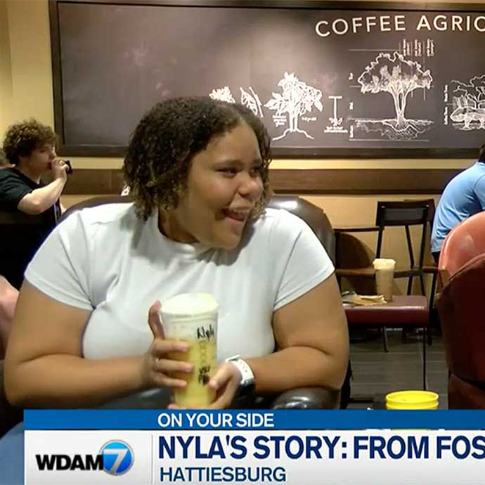 WDAM-TV with LifeSet participant, Nyla