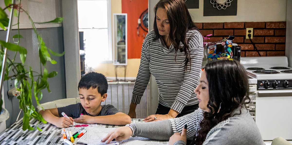 Goreham family with specialist coloring