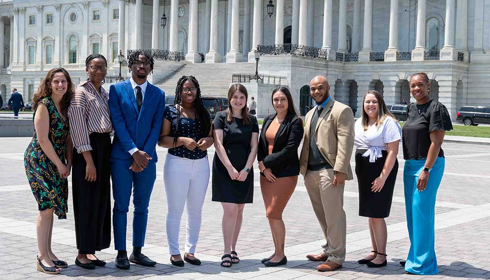 LifeSet youth and staff in front of Congress building