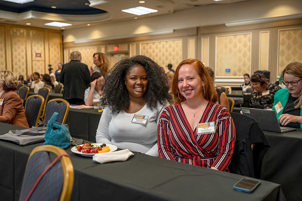 Presenters Ivory Bennett (left) and Deborah Denzel (right) from Fostering Media Connections