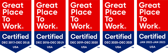 Great Place to Work badges