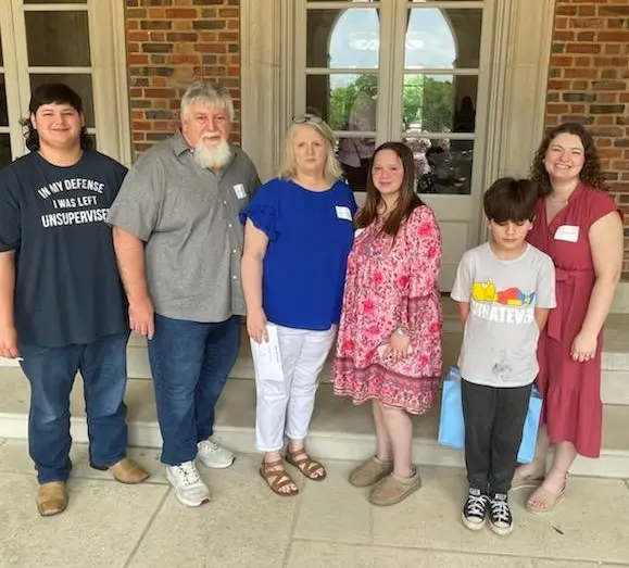 family at adoption governor adoption day